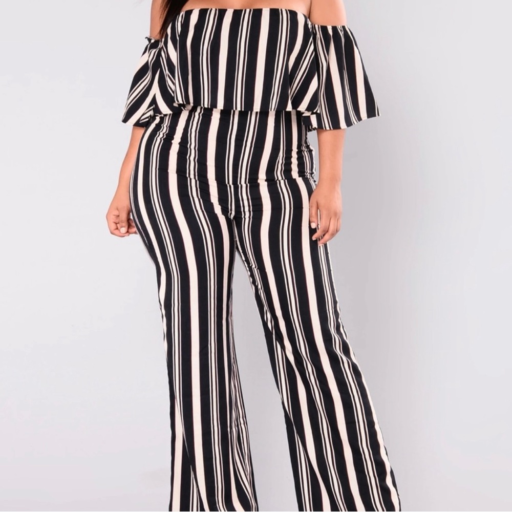 Off the shoulder fashion nova jumpsuit